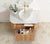 Otti Bondi 900mm Woodland Oak Fluted Curve Vanity