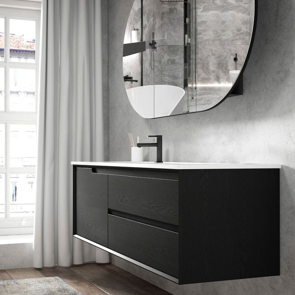 Otti Byron 1200mm Black Oak Wall Hung Vanity