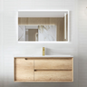 Otti Byron 1200mm Natural Oak Wall Hung Vanity with Natural Carrara Marble Top and Undermount Basin
