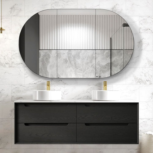 Otti Byron 1500mm Black Oak Wall Hung Vanity