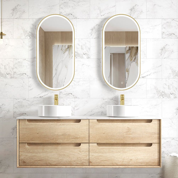 Otti Byron 1500mm Natural Oak Wall Hung Vanity