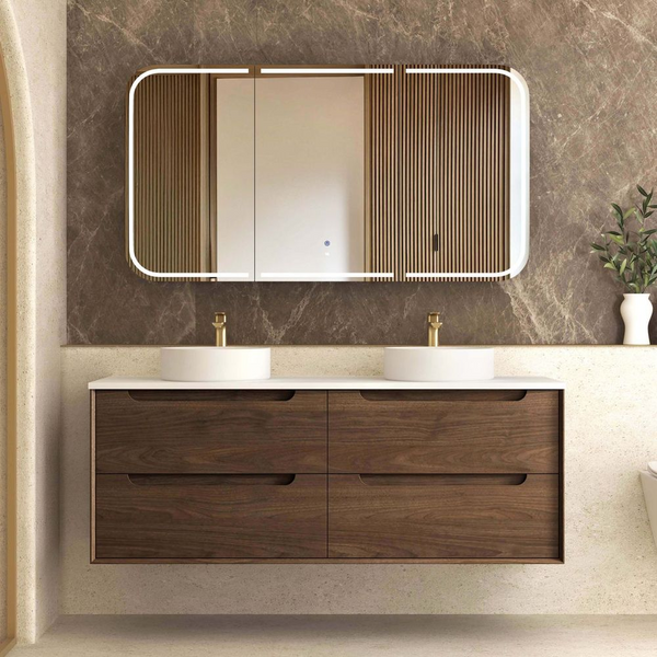 Otti Byron 1500mm Sable Walnut Wall Hung Vanity