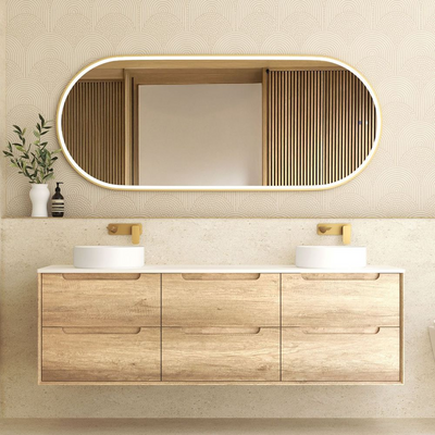 Otti Byron 1800mm Natural Oak Wall Hung Vanity
