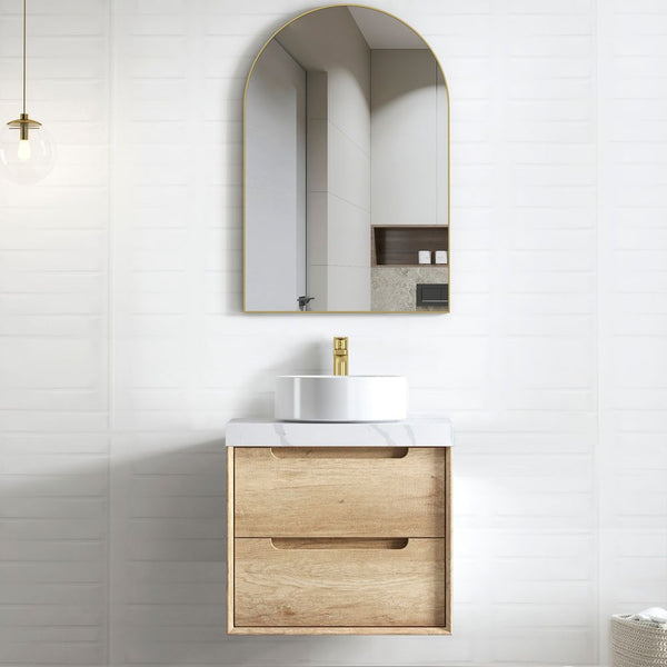 Otti Byron 600mm Natural Oak Wall Hung Vanity