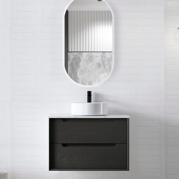 Otti Byron 750mm Black Oak Wall Hung Vanity