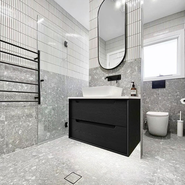 Otti Byron 750mm Black Oak Wall Hung Vanity