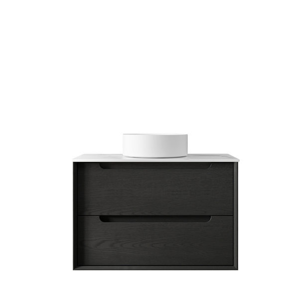 Otti Byron 750mm Black Oak Wall Hung Vanity