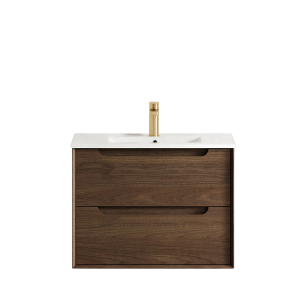 Otti Byron 750mm Sable Walnut Wall Hung Vanity