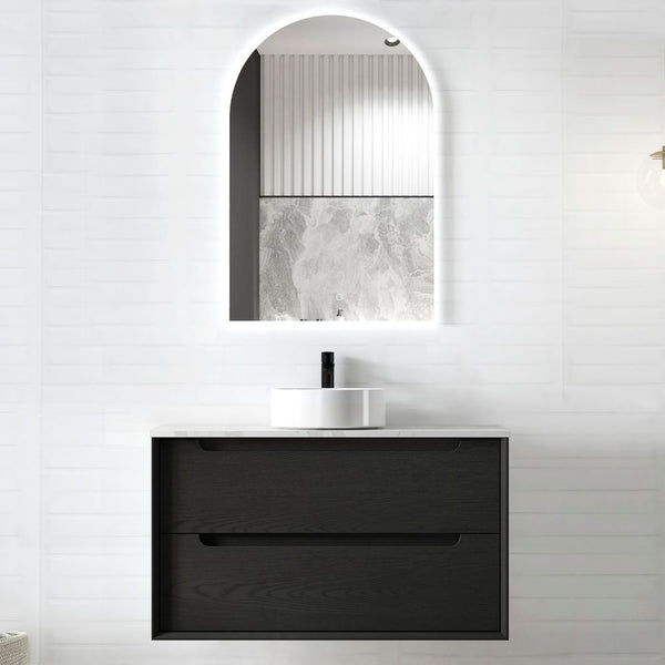 Otti Byron 900mm Black Oak Wall Hung Vanity