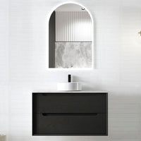 Otti Byron 900mm Black Oak Wall Hung Vanity