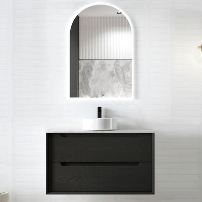 Otti Byron 900mm Black Oak Wall Hung Vanity