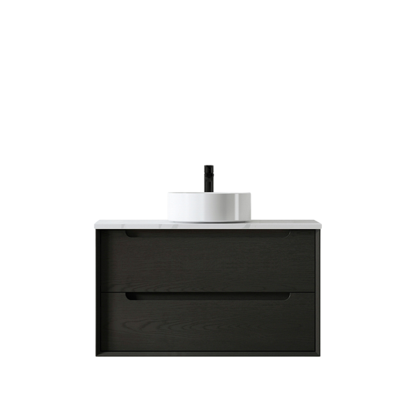 Otti Byron 900mm Black Oak Wall Hung Vanity