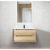 Otti Byron 900mm Natural Oak Wall Hung Vanity with Natural Carrara Marble Top and Undermount Basin