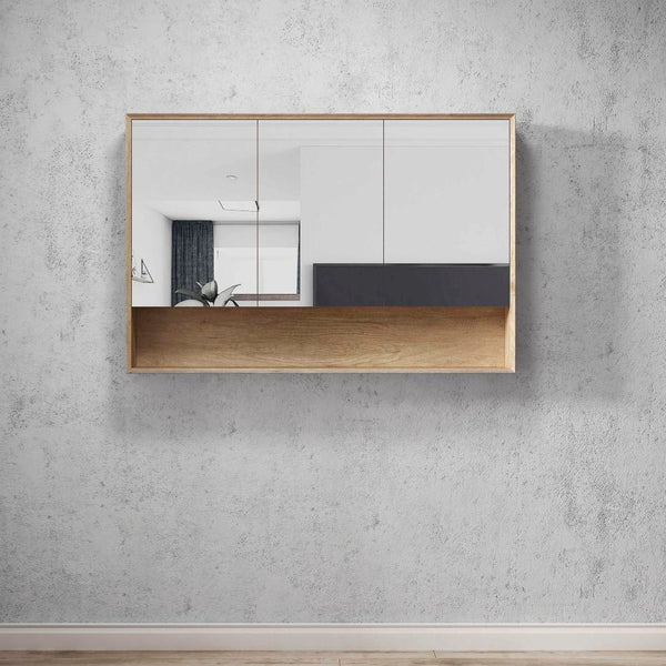 Otti Byron 1200mm Natural Oak Shaving Cabinet