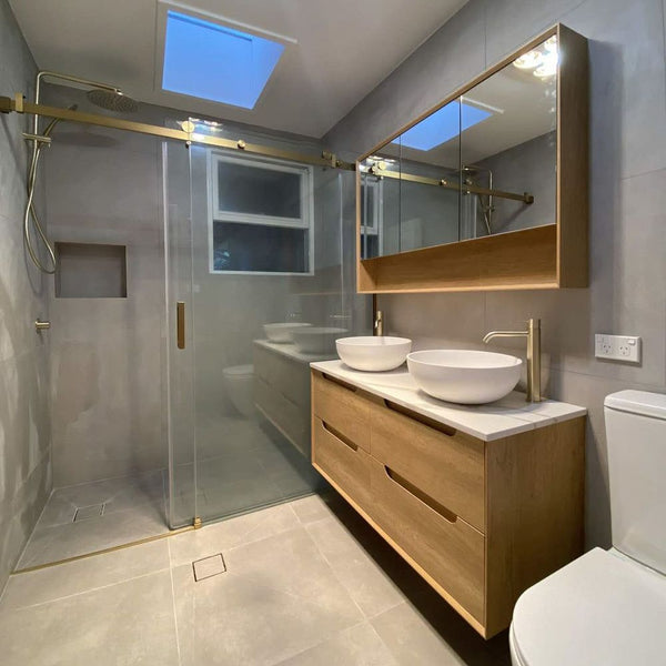 Otti Byron 1200mm Natural Oak Shaving Cabinet