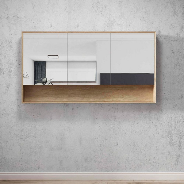 Otti Byron 1500mm Natural Oak Shaving Cabinet