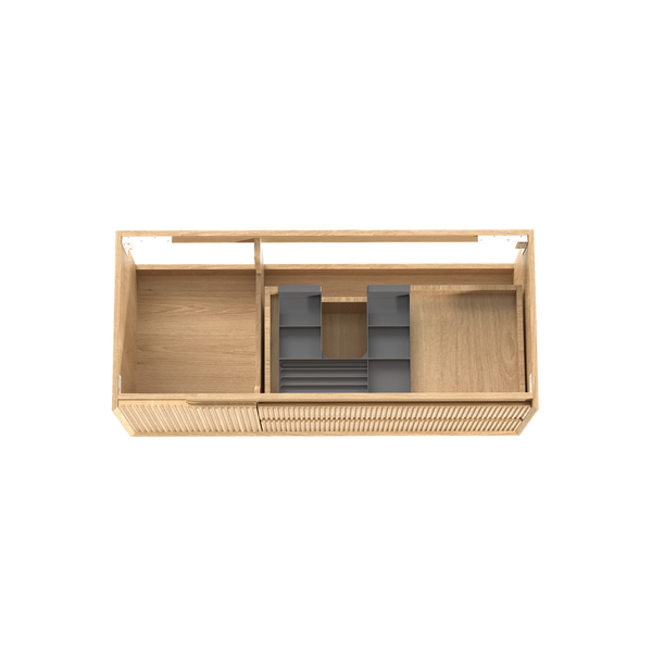 Otti Byron Fluted 1200mm Woodland Oak Wall Hung Vanity