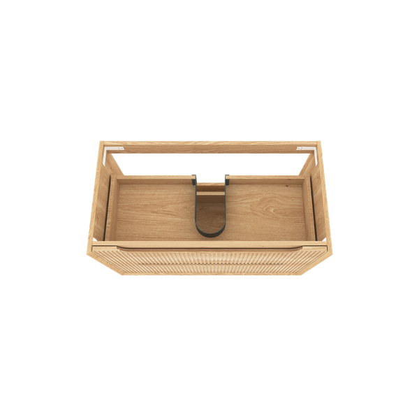 Otti Byron Fluted 750mm Woodland Oak Wall Hung Vanity