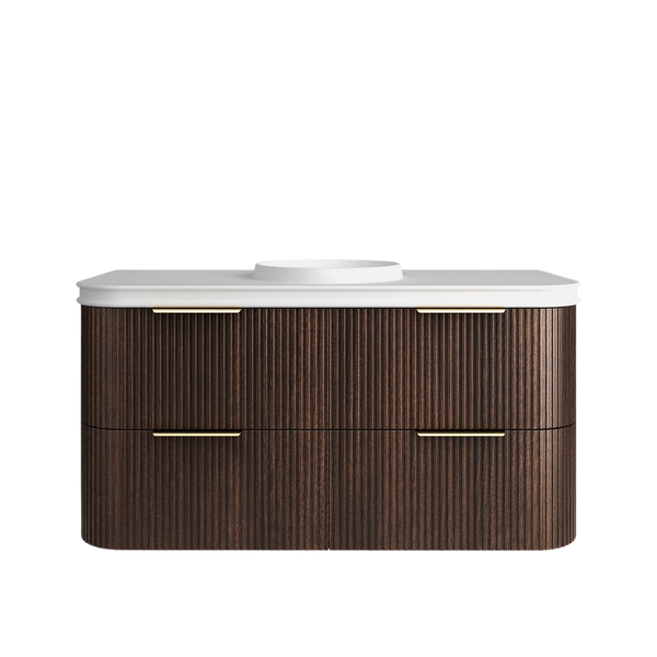 Otti Havana 1200mm Sable Walnut Fluted Wall Hung Vanity