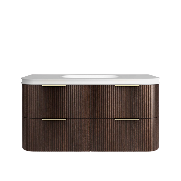Otti Havana 1200mm Sable Walnut Fluted Wall Hung Vanity