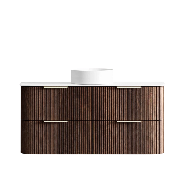 Otti Havana 1200mm Sable Walnut Fluted Wall Hung Vanity