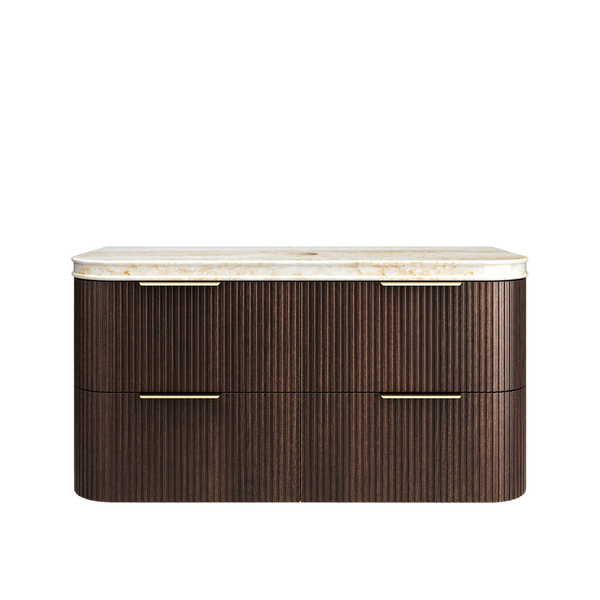 Otti Havana 1200mm Sable Walnut Fluted Wall Hung Vanity