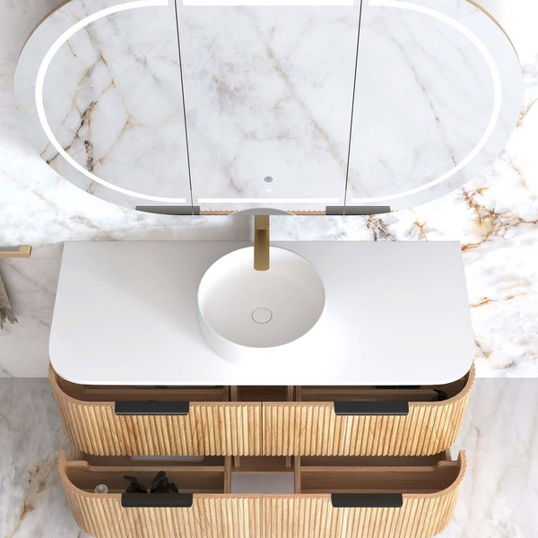 Otti Havana 1200mm Woodland Oak Fluted Wall Hung Vanity