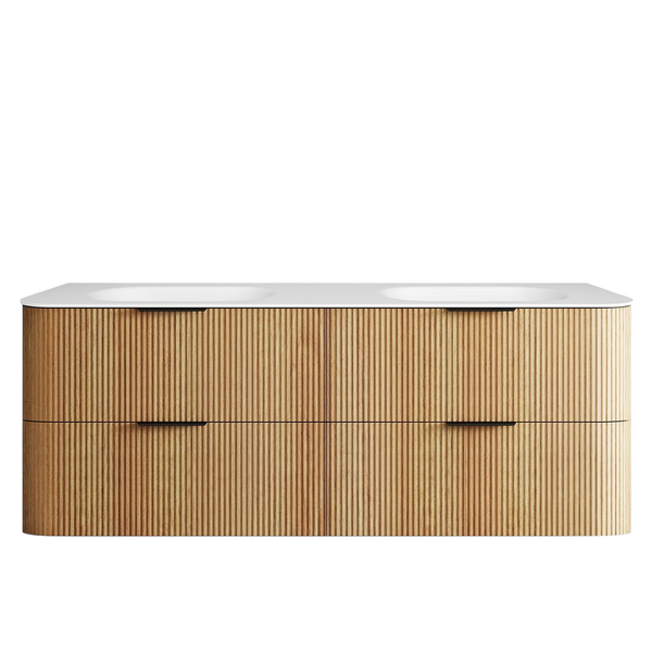 Otti Havana 1500mm Woodland Oak Fluted Wall Hung Vanity