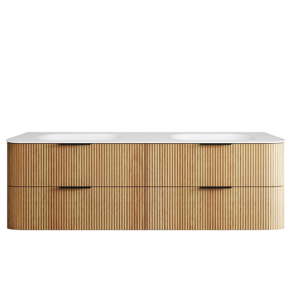 Otti Havana 1800mm Woodland Oak Fluted Wall Hung Vanity