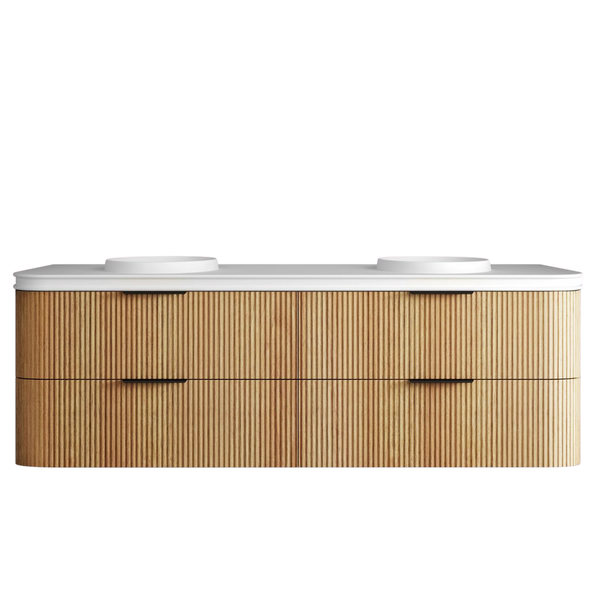 Otti Havana 1800mm Woodland Oak Fluted Wall Hung Vanity