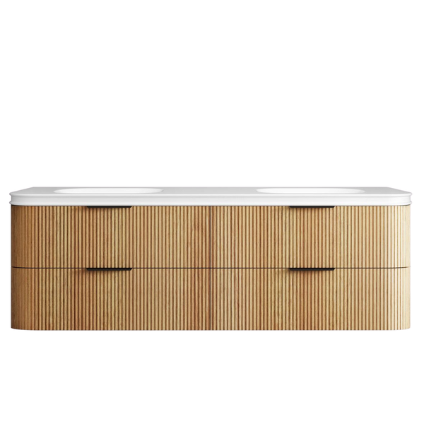 Otti Havana 1800mm Woodland Oak Fluted Wall Hung Vanity