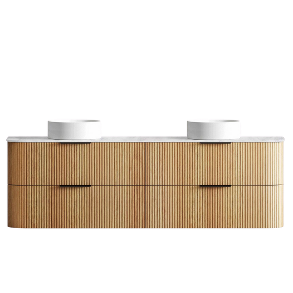 Otti Havana 1800mm Woodland Oak Fluted Wall Hung Vanity