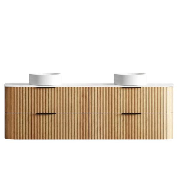 Otti Havana 1800mm Woodland Oak Fluted Wall Hung Vanity