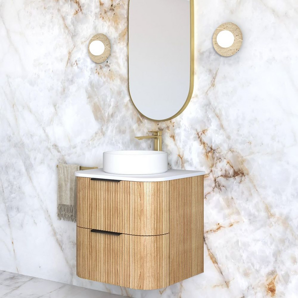 Otti Havana 600mm Woodland Oak Fluted Wall Hung Vanity