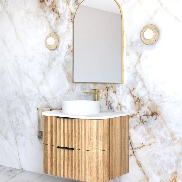 Otti Havana 750mm Woodland Oak Fluted Wall Hung Vanity