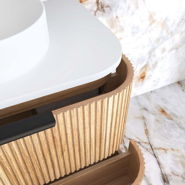 Otti Havana 750mm Woodland Oak Fluted Wall Hung Vanity