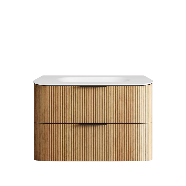 Otti Havana 900mm Woodland Oak Fluted Wall Hung Vanity