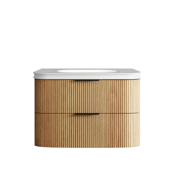 Otti Havana 900mm Woodland Oak Fluted Wall Hung Vanity