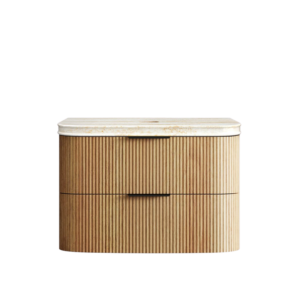 Otti Havana 900mm Woodland Oak Fluted Wall Hung Vanity
