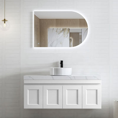 Otti Hampton Mark II 1200mm Satin White Wall Hung Vanity