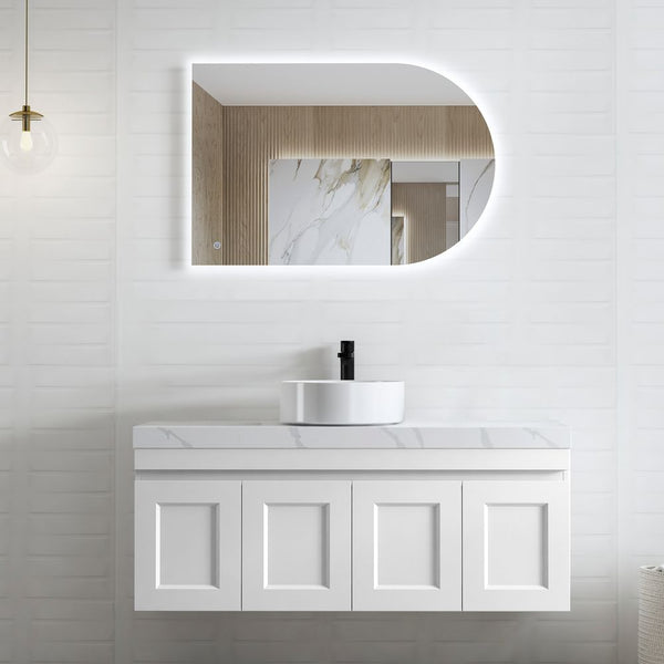 Otti Hampton Mark II 1200mm Satin White Wall Hung Vanity