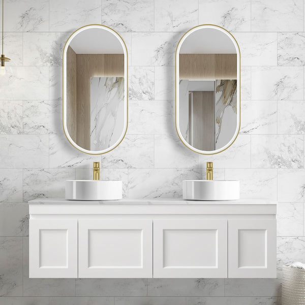 Otti Hampton Mark II 1500mm Satin White Wall Hung Vanity