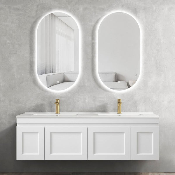 Otti Hampton Mark II 1500mm Satin White Wall Hung Vanity