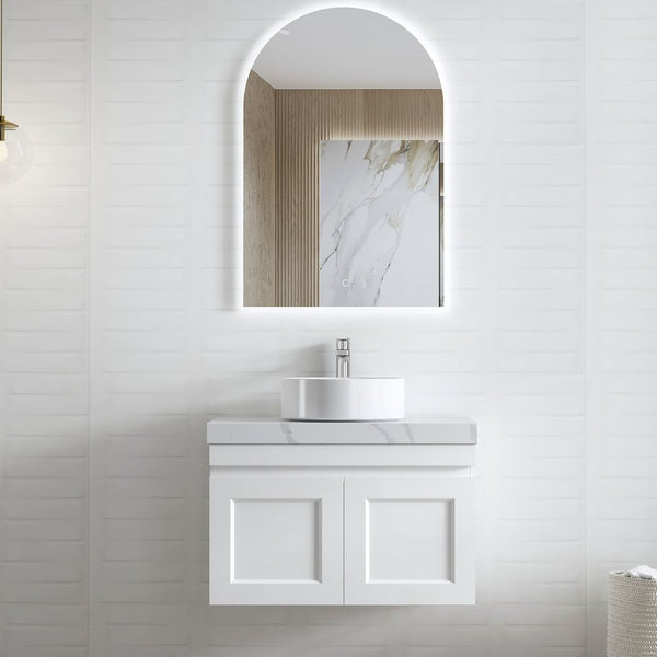 Otti Hampton Mark II 600mm Satin White Wall Hung Vanity