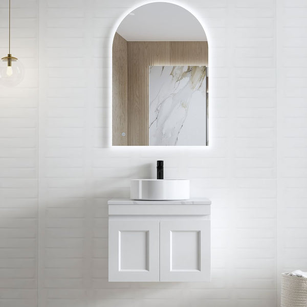 Otti Hampton Mark II 600mm Satin White Wall Hung Vanity