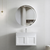 Otti Hampton Mark II 750mm Satin White Wall Hung Vanity with Natural Carrara Marble Top and Undermount Basin