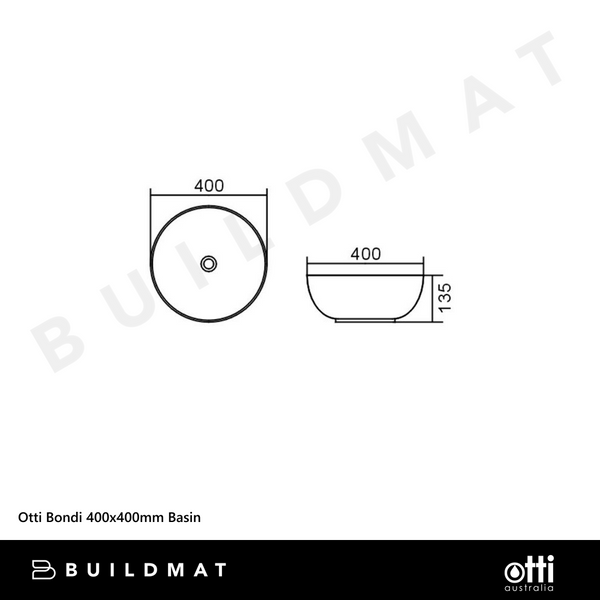 Otti Bondi 400x400mm Basin Gloss White
