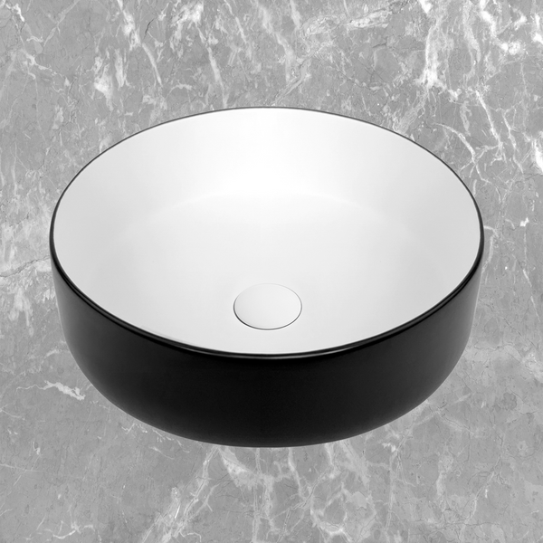 Otti Artis 88 355x355mm Basin Matte Black & Matte White