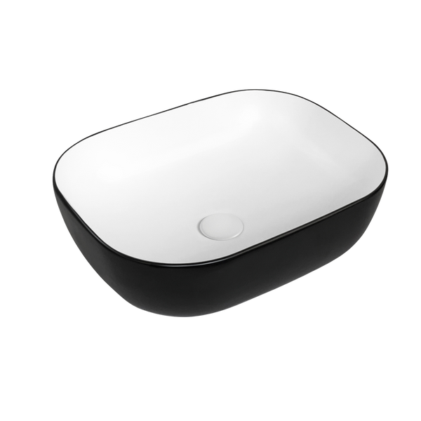 Otti Artis Square 500x395mm Basin Matte Black & Matte White