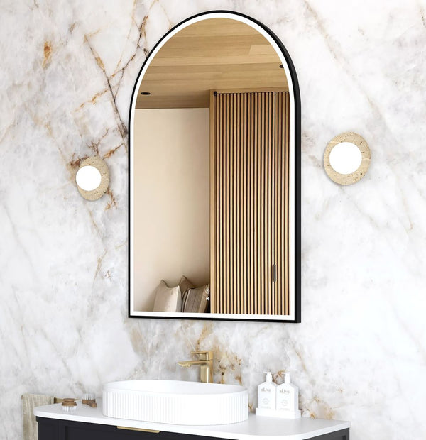 Otti LED Archie 1200mm Black Metal Frame Mirror